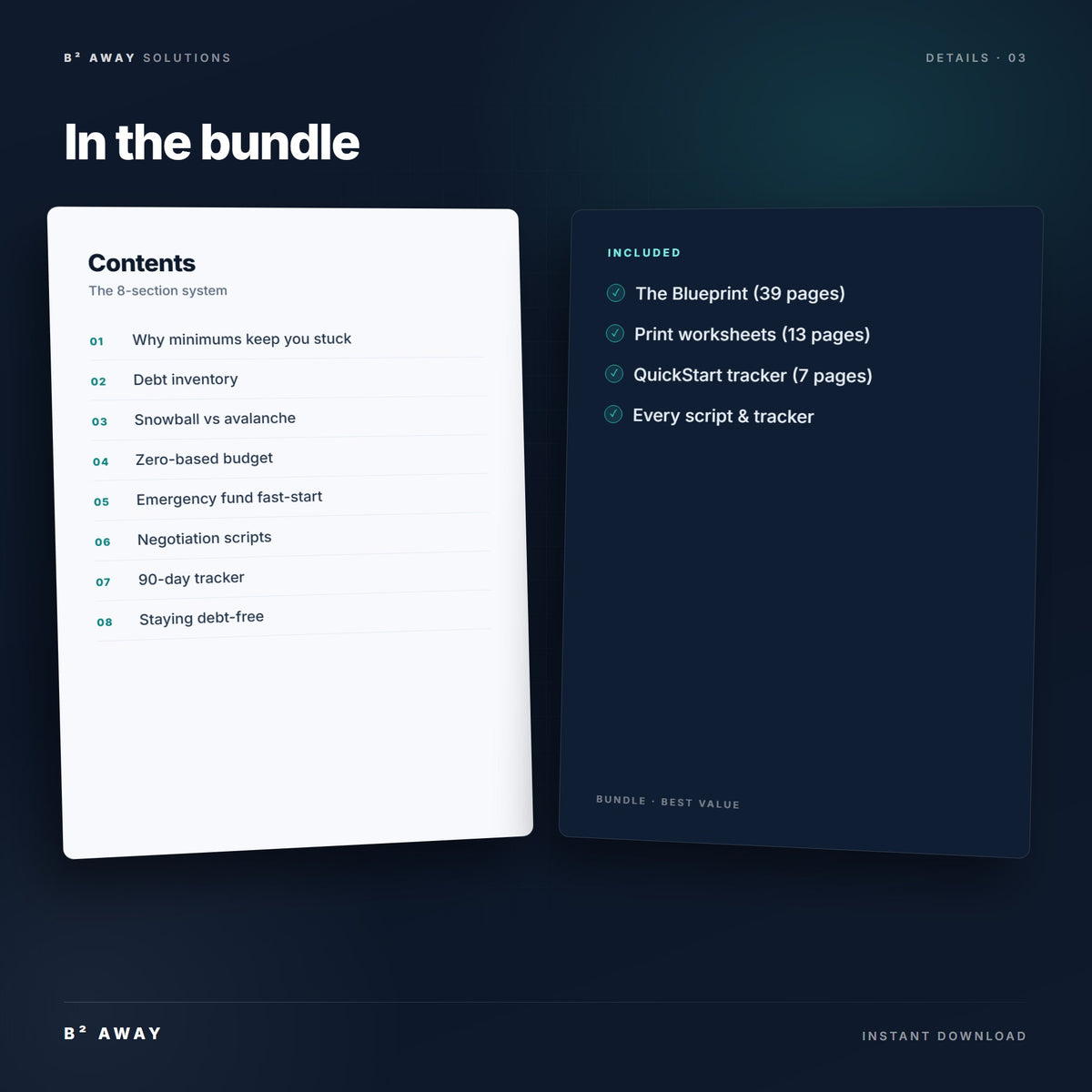 Complete Debt Freedom Bundle — interior | B² Away