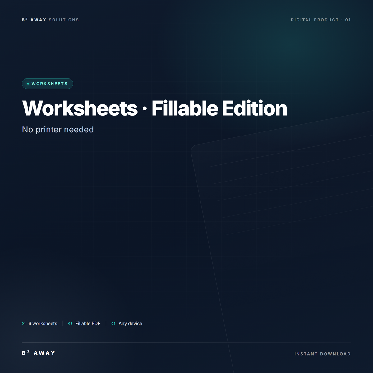 Debt-Free Blueprint Interactive Worksheets — cover | B² Away