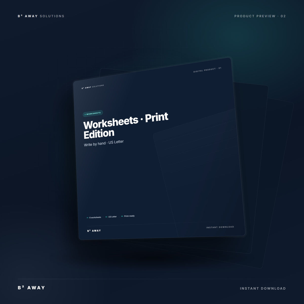 Debt-Free Blueprint Worksheets Print Edition — mockup | B² Away