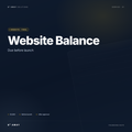 Website Balance (Due Before Launch) — cover | B² Away