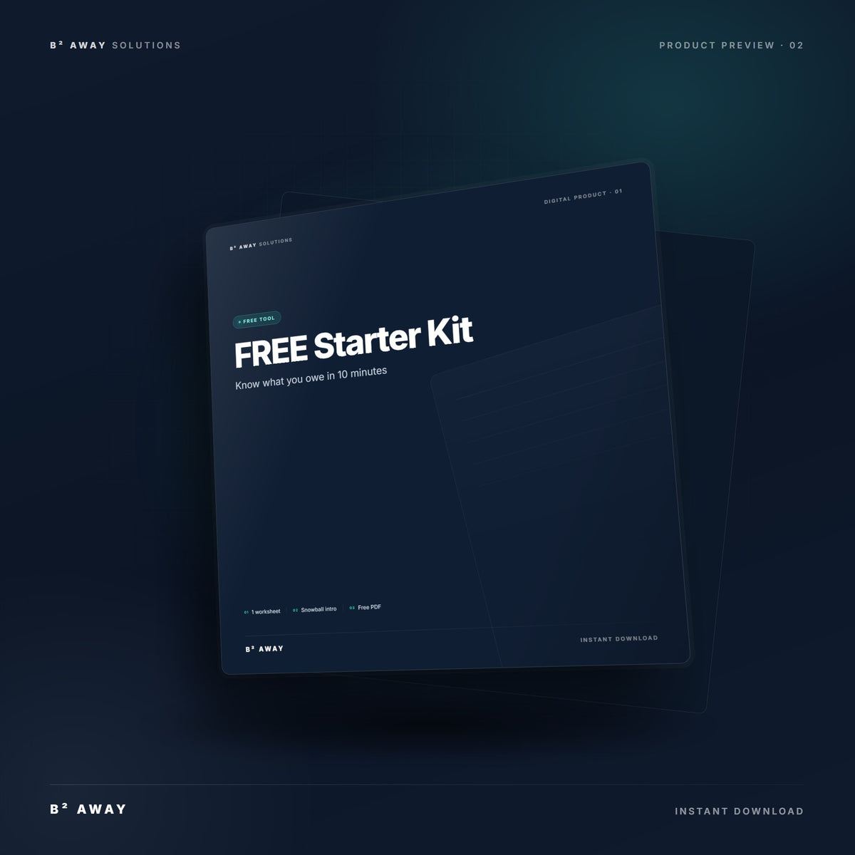 FREE Debt Payoff Starter Kit — mockup | B² Away