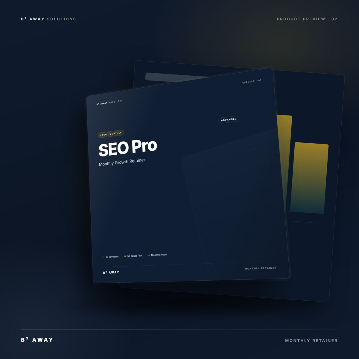 SEO Pro Monthly Retainer — mockup | B² Away
